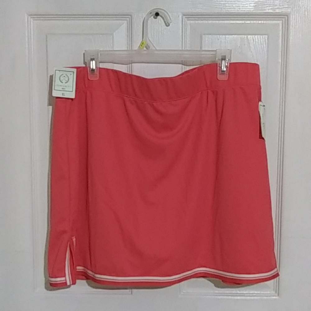 NWT Crown & Ivy Coral Pink Golf Skort Women's size XL